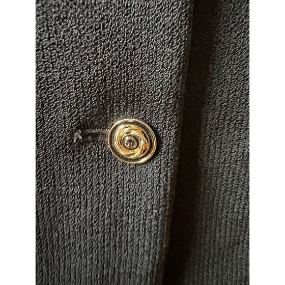 St. John Santana knit classic work business skirt suit gold buttons size 4/6 - Picture 6 of 11